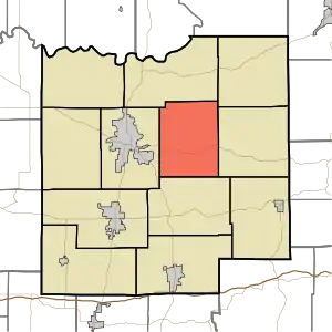 Location of Marion Township in Dubois County