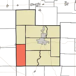 Location of Orange Township in Fayette County