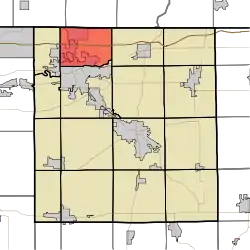 Location of Osolo Township in Elkhart County