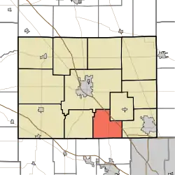 Location of Perry Township in Boone County