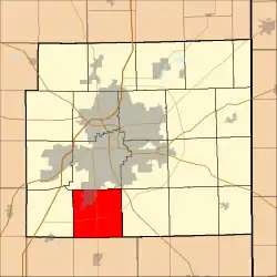 Location in Allen County, Indiana