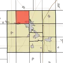 Location of Pleasant Township in Grant County