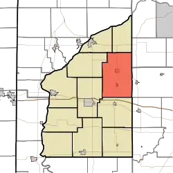 Location of Richland Township in Fountain County