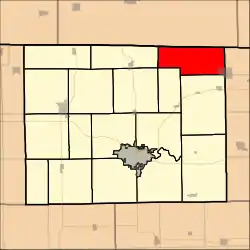 Location in Stephenson County