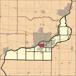 Location in Rock Island County