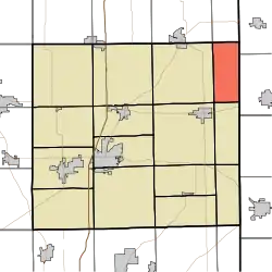 Location of Troy Township in DeKalb County