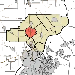 Location of Union Township in Clark County