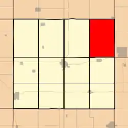 Location in Chickasaw County