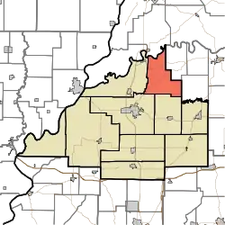 Location within Gibson County