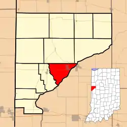 Location of Washington Township in Warren County