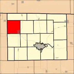 Location in Stephenson County