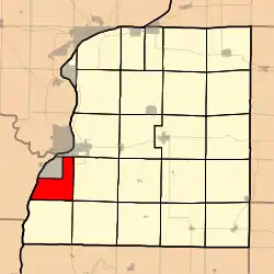 Location in Hancock County