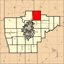 Location in Sangamon County