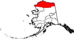 State map highlighting North Slope Borough