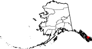 State map highlighting Wrangell