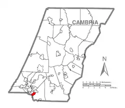 Location within Cambria County