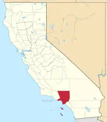 State map highlighting Los Angeles County