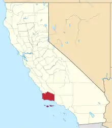 Location in the state of California