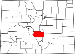 State map highlighting Fremont County