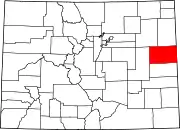 State map highlighting Kit Carson County