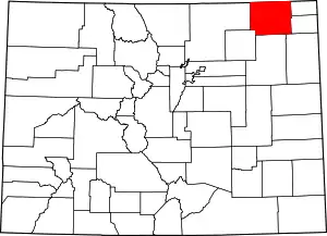 State map highlighting Logan County