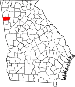 State map highlighting Polk County