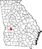 Map of Georgia highlighting Schley County