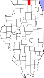 State map highlighting Boone County