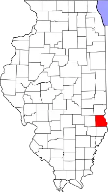 Crawford County's location in Illinois