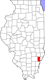 State map highlighting Edwards County