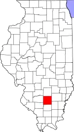 State map highlighting Jefferson County