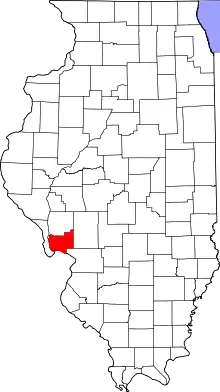 Location of Jersey County within Illinois