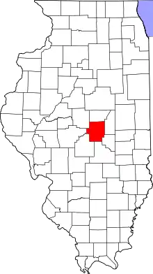 State map highlighting Macon County