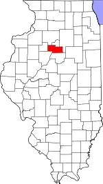 Marshall County's location in Illinois