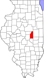 State map highlighting Piatt County