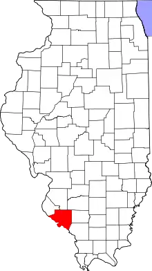 State map highlighting Randolph County