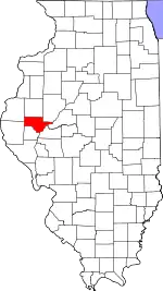 State map highlighting Schuyler County