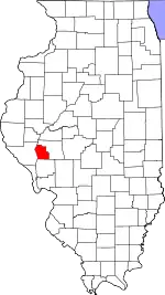 State map highlighting Scott County