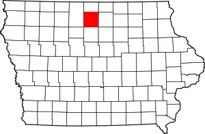 State map highlighting Hancock County