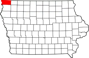 State map highlighting Lyon County