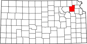 State map highlighting Jackson County