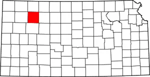 State map highlighting Sheridan County