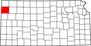 State map highlighting Sherman County