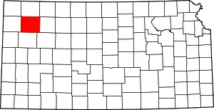 State map highlighting Thomas County