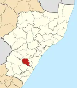 Location in KwaZulu-Natal