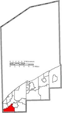 Location of Willoughby Hills in Lake County