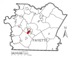 Location of Leith-Hatfield in Fayette County