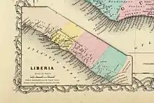 Image 33Map of Liberia c.1856 (from History of Liberia)