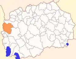 Location of Mavrovo and Rostuše Municipality