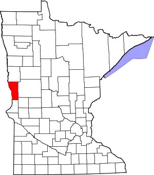 Map of Minnesota highlighting Wilkin County